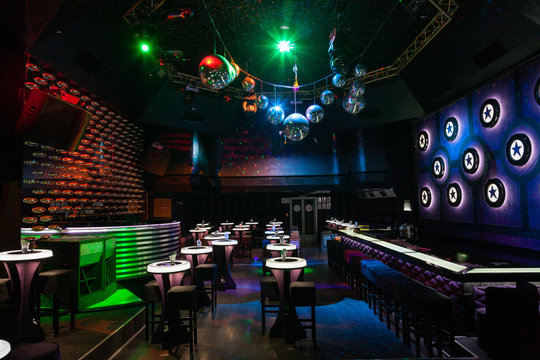 Dance club interior. Bulgaria
