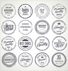 Premium quality retro grunge badges collection