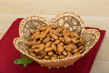 Almond in the bowl