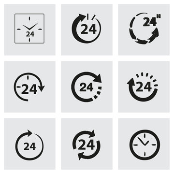 Vector 24 hours icon set