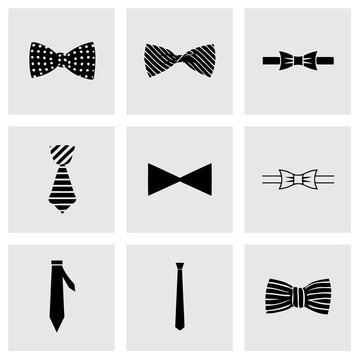 Vector bow ties icon set