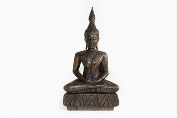 Small buddha meditation (studio white background wallpaper)