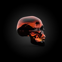 Fire skull