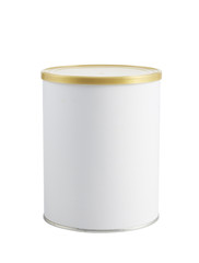 Tin can isolated on white
