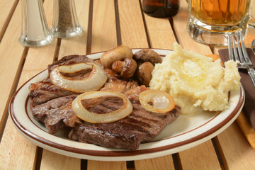 Steak and potatoes
