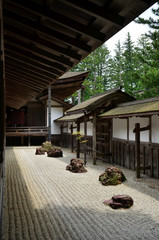 Obraz premium Japanese rock garden in Kongobuji temple