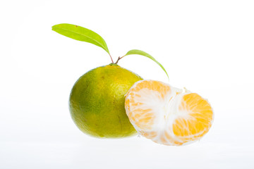 tangerine isolated on white background