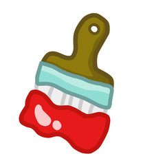 Paint brush isolated illustration