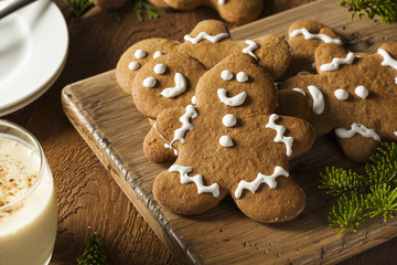 Homemade Decorated Gingerbread Men Cookies
