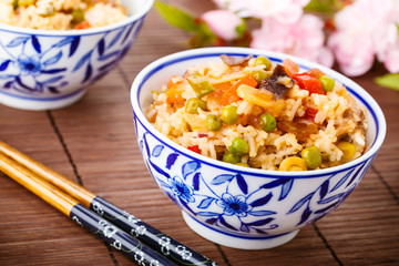 fried rice - gebratener Reis