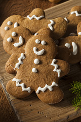 Homemade Decorated Gingerbread Men Cookies