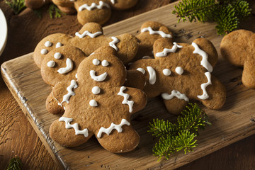 Homemade Decorated Gingerbread Men Cookies