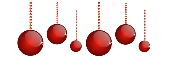 Rote Weihnachtskugeln