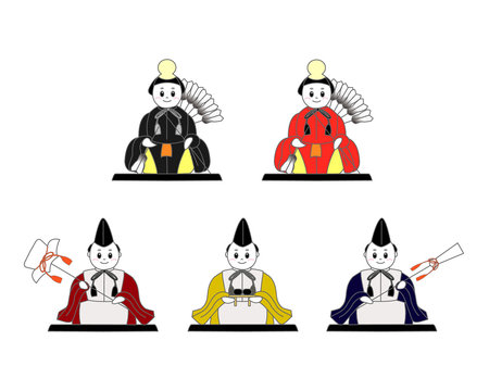 雛人形（左大臣、右大臣、三人上戸）