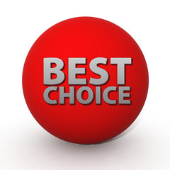 Best choice circular icon on white background