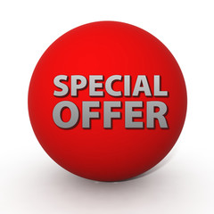 Special offer circular icon on white background