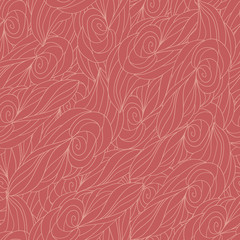 Fototapeta premium doodle seamless floral pattern hair