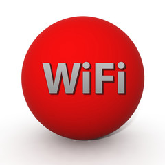 wifi circular icon on white background