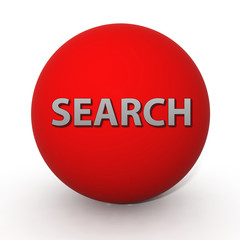 search circular icon on white background