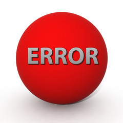 error circular icon on white background