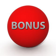 bonus circular icon on white background