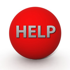 help circular icon on white background