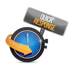 quick response watch sign illustration
