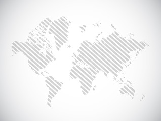 grey world map illustration design