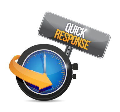 quick response watch sign illustration