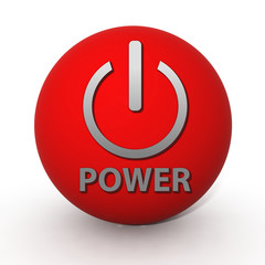 power circular icon on white background