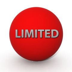 Limited circular icon on white background