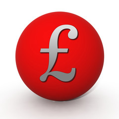Pound circular icon on white background