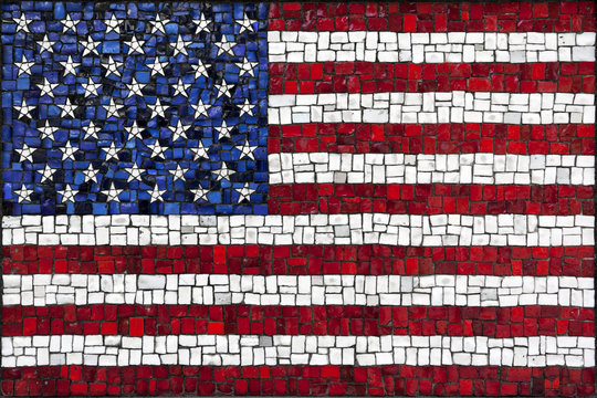 Mosaic United States of America flag