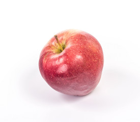 whole red apple, isolated on a white background