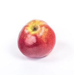 whole red apple, isolated on a white background