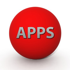 Apps circular icon on white background