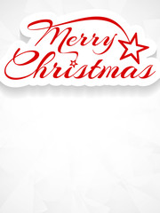 Elegant Merry Christmas vector card design.