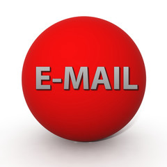 E-mail circular icon on white background