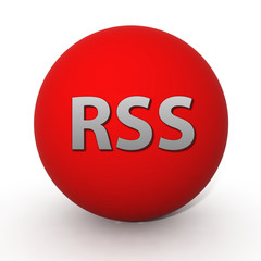 RSS circular icon on white background