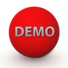 Demo circular icon on white background
