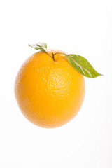 Fresh orange isolated on white background