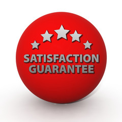 Satisfaction guaranteecircular icon on white background