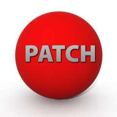 Patch circular icon on white background