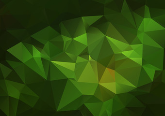 Green abstract triangles background