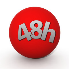 48 hours circular icon on white background