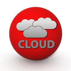 Cloud circular icon on white background