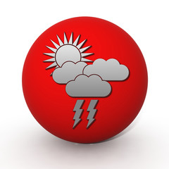 Rain circular icon on white background