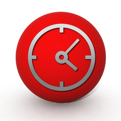 Clock circular icon on white background