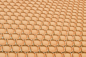 Fototapeta premium Orange seat in sport stadium