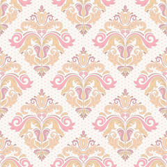 Fototapeta premium Damask Seamless Vector Pattern. Orient Background